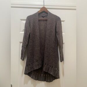 Eileen Fisher Alpaca Wool And Wool Blend Long Duster Cardigan Sweater, XS